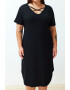 Trendyol Памучна миди рокля Plus Size - Pepit.bg