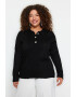 Trendyol Пуловер с рипс Plus Size Polo - Pepit.bg