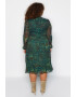 Trendyol Рокля Plus Size с принт - Pepit.bg