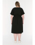 Trendyol Рокля Plus Size с връзка - Pepit.bg