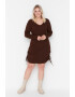 Trendyol Рокля Plus Size с връзки - Pepit.bg