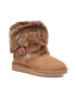 UGG Велурени боти Classic Buckle Mini с еко пух - Pepit.bg