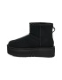 UGG Велурени непромокаеми боти Classic Mini с равна платформа - Черен - Pepit.bg