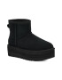 UGG Велурени непромокаеми боти Classic Mini с равна платформа - Черен - Pepit.bg