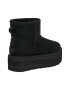 UGG Велурени непромокаеми боти Classic Mini с равна платформа - Черен - Pepit.bg