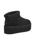 UGG Велурени боти Classic Ultra Mini - Черен - Pepit.bg
