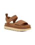 UGG Велурени сандали Goldenstar с равна платформа - Карамел - Pepit.bg