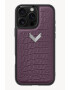 VELANTE OFFICIALE Унисекс кожен калъф за iPhone 16 Pro Max с шагрен - Черен/Виолетов - Pepit.bg
