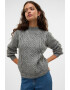 Vero Moda Плетен пуловер Universe - Сив меланж - Pepit.bg