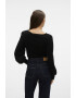 Vero Moda Рипсена блуза с деколте тип лодка - Pepit.bg