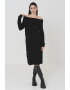 Vero Moda Рокля с голи рамене - Черен - Pepit.bg