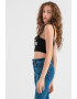 Versace Jeans Couture Къс топ с лого - Pepit.bg