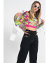 Versace Jeans Couture Къса блуза с лого - Pepit.bg