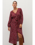 VIOLETA BY MANGO Рокля с шпиц и колан - Pepit.bg