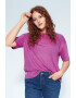 VIOLETA BY MANGO Свободна тениска с лен - Pepit.bg