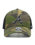 47 Brand Шапка с козирка MLB Atlanta Braves Branson Trucker B-CBRAN01GWP-CMB Зелен - Pepit.bg