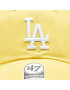 47 Brand Шапка с козирка MLB Los Angeles Dodgers '47 CLEAN UP B-RGW12GWSNL-MZB Жълт - Pepit.bg