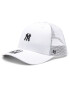 47 Brand Шапка с козирка MLB New York Yankees Base Runner Mesh '47 MVP B-BRNMS17CTP-WHA Бял - Pepit.bg