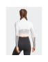 adidas Блуза AEROREADY Hyperglam Crop Long-Sleeve Top HZ2316 Бял - Pepit.bg