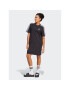 adidas Ежедневна рокля Essentials 3-Stripes Single Jersey Boyfriend Tee Dress HR4923 Черен Loose Fit - Pepit.bg