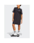 adidas Ежедневна рокля Essentials 3-Stripes Single Jersey Boyfriend Tee Dress HR4923 Черен Loose Fit - Pepit.bg