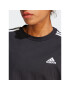 adidas Ежедневна рокля Essentials 3-Stripes Single Jersey Boyfriend Tee Dress HR4923 Черен Loose Fit - Pepit.bg