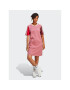 adidas Ежедневна рокля Essentials 3-Stripes Single Jersey Boyfriend Tee Dress IC1461 Розов Loose Fit - Pepit.bg