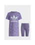 adidas Ежедневна рокля Floral Dress Set IB9483 Виолетов Slim Fit - Pepit.bg