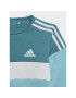 adidas Комплект суитшърт и клин Tiberio 3-Stripes Colorblock IJ6326 Син Slim Fit - Pepit.bg