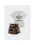 adidas Спортен екип Camo Tee and Shorts Set IC2027 Бял Regular Fit - Pepit.bg