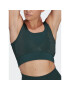 adidas Спортен сутиен Powerimpact Training Medium-Support Shiny Bra HM7886 Зелен - Pepit.bg