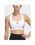 adidas Спортен сутиен Powerreact Training Medium-Support 3-Stripes Bra HC7897 Бял - Pepit.bg