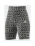 adidas Спортни шорти Allover Graphic Biker Shorts HR4885 Черен - Pepit.bg