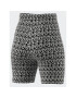 adidas Спортни шорти Allover Graphic Biker Shorts HR4885 Черен - Pepit.bg