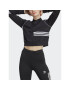 adidas Суитшърт Crop Track Top IC2376 Черен - Pepit.bg
