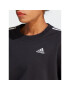 adidas Суитшърт Essentials 3-Stripes Crop Sweatshirt HR4926 Черен Loose Fit - Pepit.bg