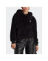 adidas Суитшърт Essentials+ Fluffy Teddy Hoodie IC2253 Черен Loose Fit - Pepit.bg