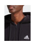 adidas Суитшърт Essentials French Terry 3-Stripes Full-Zip Hoodie IC0433 Черен Regular Fit - Pepit.bg