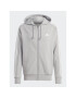 adidas Суитшърт Essentials French Terry 3-Stripes Full-Zip Hoodie IC9833 Сив Regular Fit - Pepit.bg