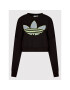 adidas Суитшърт Trefoil Application HB9442 Черен Loose Fit - Pepit.bg