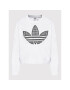 adidas Суитшърт Trefoil Application HB9443 Бял Loose Fit - Pepit.bg