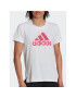 adidas Тениска от техническо трико Brand Love HK6514 Бял Regular Fit - Pepit.bg