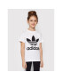 adidas Тишърт adicolor Trefoil H25246 Бял Regular Fit - Pepit.bg
