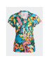 adidas Тишърт AEROREADY Train Essentials Minimal Branding V-Neck Floral Print T-Shirt HN5541 Черен Slim Fit - Pepit.bg