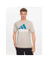 adidas Тишърт Essentials Single Jersey Big Logo T-Shirt IJ8575 Бежов Regular Fit - Pepit.bg