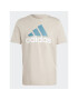 adidas Тишърт Essentials Single Jersey Big Logo T-Shirt IJ8575 Бежов Regular Fit - Pepit.bg