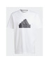 adidas Тишърт IN1623 Бял Loose Fit - Pepit.bg