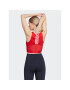 adidas топ AEROREADY Hyperglam Crop Tank Top IB4083 Червен - Pepit.bg