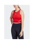 adidas топ AEROREADY Hyperglam Crop Tank Top IB4083 Червен - Pepit.bg