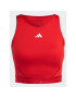 adidas топ AEROREADY Hyperglam Crop Tank Top IB4083 Червен - Pepit.bg